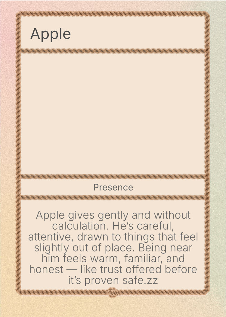 Apple character card