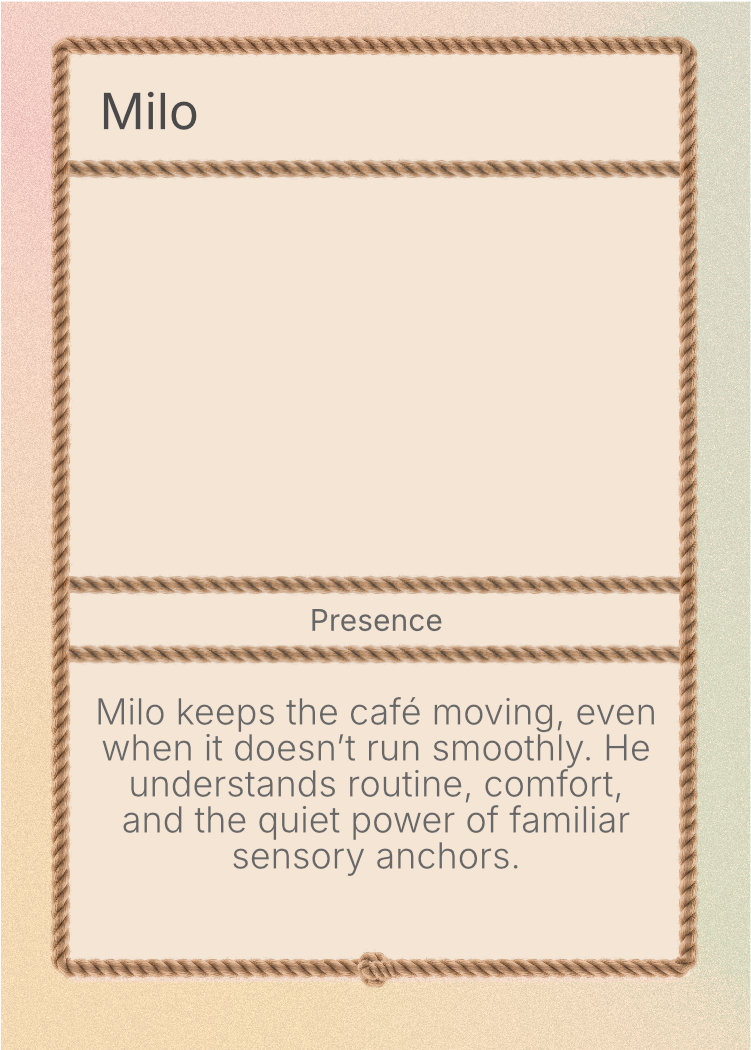 Milo character card