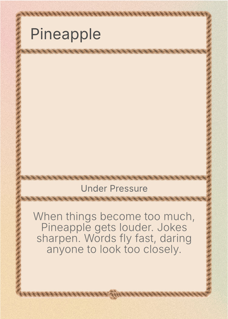Pineapple character card