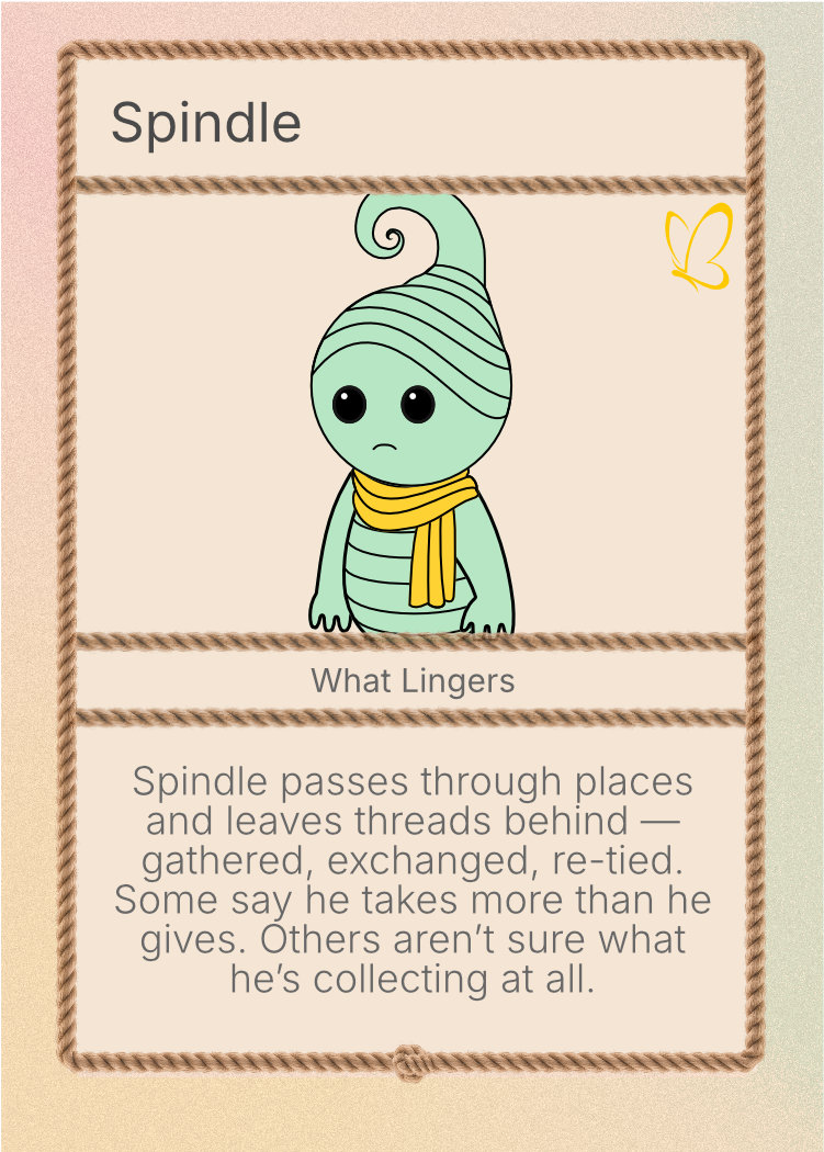 Spindle character card